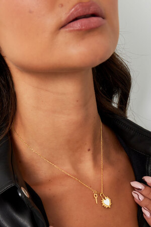 Halskette Herz mit Schlüssel - Gold h5 Bild3